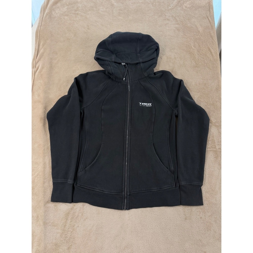 Lululemon Scuba Hoodie Trek Factory Racing Logo Black Full Zip Women 10